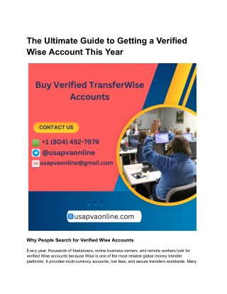 The Ultimate Guide to Getting a Verified Wise Account This Year
