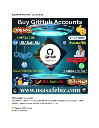 9Buy GitHub Accounts - USA Safe Biz