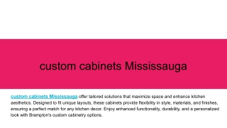 custom cabinets Mississauga