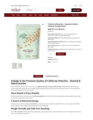 California Pistachio | Buy Premium Dry fruits