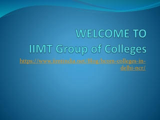 Best B.Com Colleges in Delhi NCR | IIMT Group of Colleges