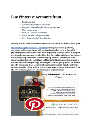 Buy Pinterest Accounts from (2)