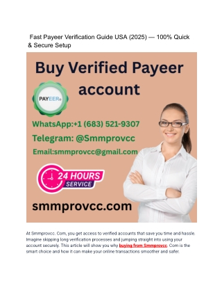 _Fast Payeer Verification Guide USA (2025) — 100% Quick & Secure Setup