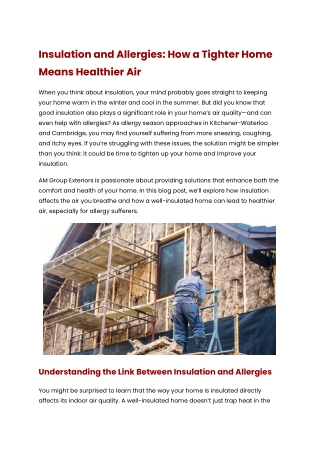 Insulation and Allergies_ How a Tighter Home Means Healthier Air