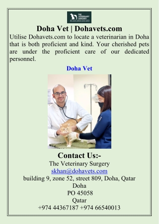 Doha Vet  Dohavets.com
