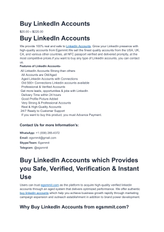How To Buy LinkedIn Accounts In New Year