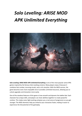 Solo Leveling: ARISE MOD APK Unlimited Everything
