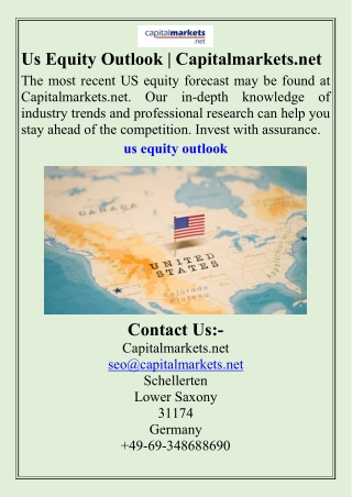 Us Equity Outlook Capitalmarkets.net