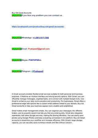 _the Best for Old Gmail Accounts