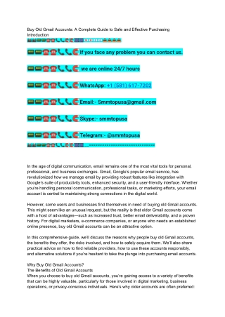 Buy Old Gmail Accounts_ A Complete Guide to Safe