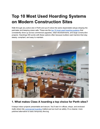 Top 10 Most Used Hoarding Systems on Modern Construction Sites