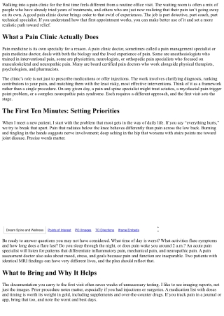 Your First Visit to a Pain Clinic Doctor: What to Expect