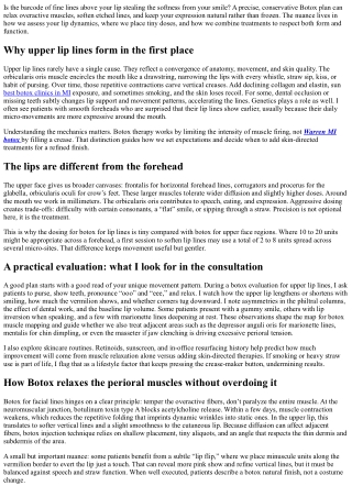 Upper Lip Lines and Botox: Techniques for a Softer Smile