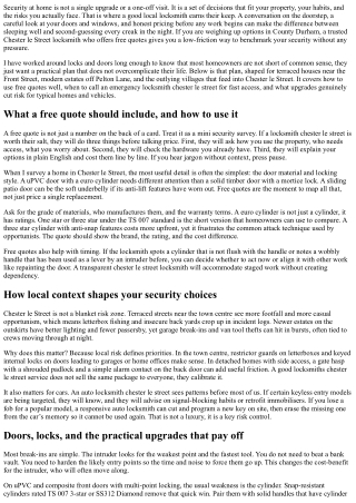 Secure Home with Chester le Street Locksmith: Free Quotes