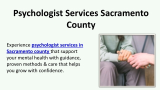 Psychologist Services Sacramento County