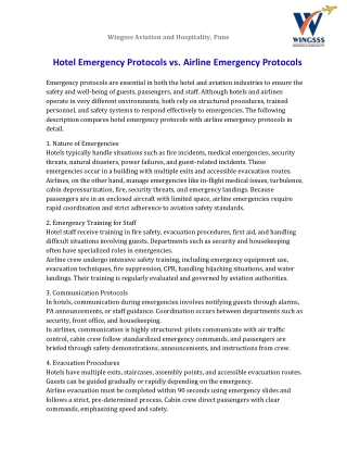 Hotel_vs_Airline_Emergency_Protocols