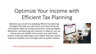 Optimize Your Income with Efficient Tax Planning