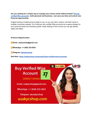 5 Best Site To Buy Verified TransferWise Accounts Old and New 2025