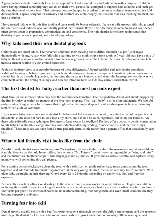 Dentist for Kids: Making Every Visit Fun and Educational