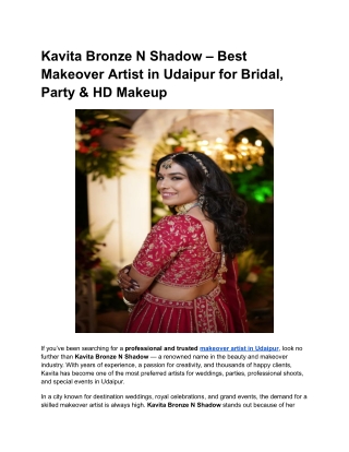 makeover artist in udaipur