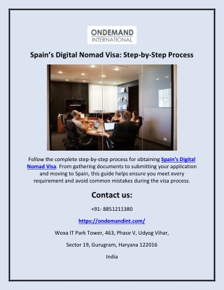 Spain’s Digital Nomad Visa Step-by-Step Process