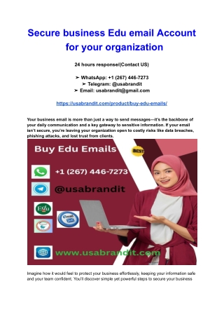 Secure business Edu email Account