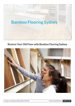 Bamboo flooring sydney