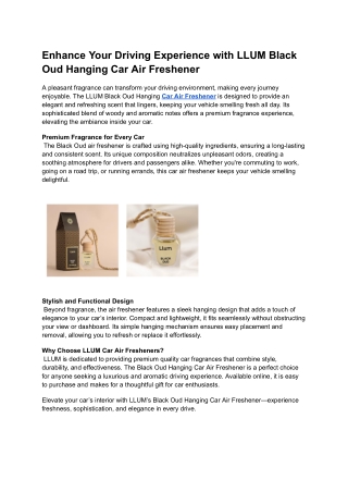 Car Air Freshener _ Llum