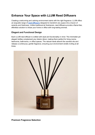 Reed Diffusers _ Llum