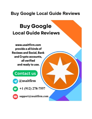 Buy Google Local Guide Reviews