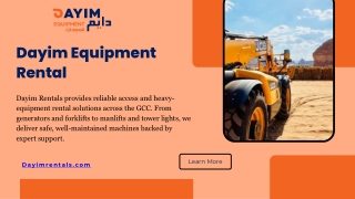 Equipment Rental Jubail | Heavy & Access Machines On Demand