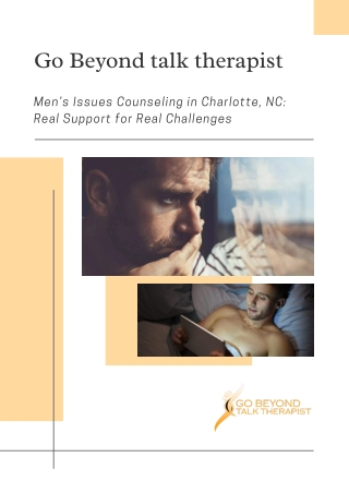 Stronger Mind, Better Life with Men's Issues Counseling Charlotte