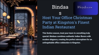 Top Indian Restaurant in Kingston for Office Chris