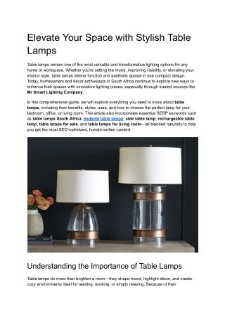 Globe Lighting (Style, Function & Modern Illumination)