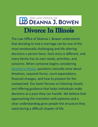 Divorce in Illinois: A Clear Process, Thoughtful Guidance & Stability