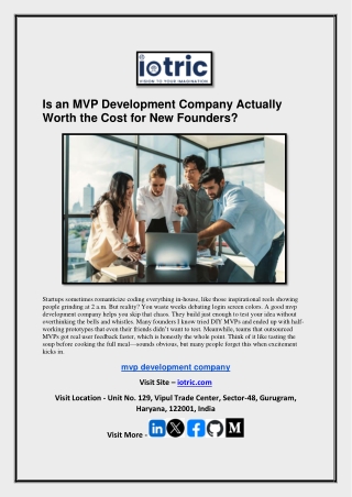 Is an MVP Development Company Actually Worth the Cost for New Founders?