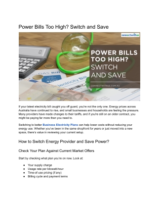 Power Bills Too High_ Switch and Save