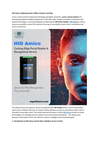HID Amico - Making Kuwait’s Offices Smarter and Safer