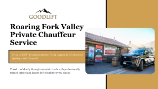 Roaring Fork Valley Private Chauffeur Service
