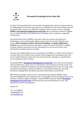 Document Scanning Service Near Me