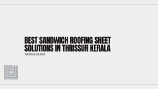 Sandwich roofing sheet in Thrisssur kerala