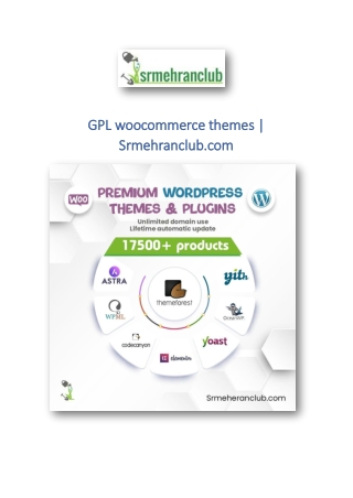 GPL woocommerce themes | Srmehranclub.com