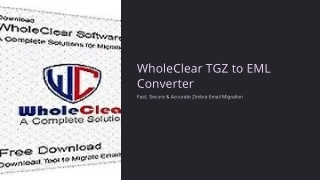 Effortless TGZ to PST Conversion with WholeClear for Outlook Users