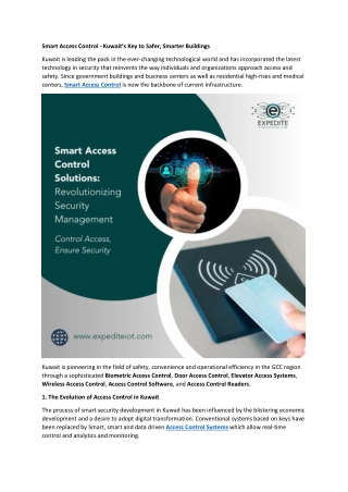 Smart Access Control - Kuwait’s Key to Safer, Smarter Buildings