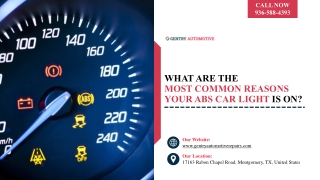 Most Common Reasons Your ABS Light Turns On