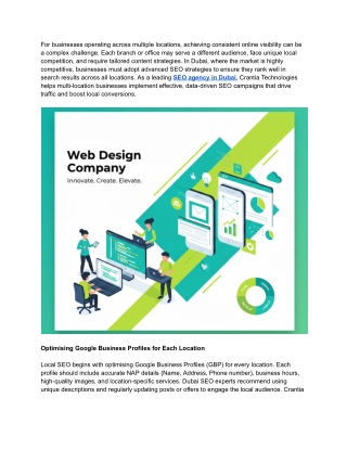 SEO for Multi-Location Businesses_ Insights from Dubai’s SEO Experts