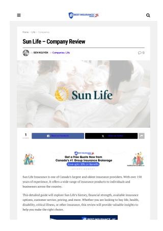 Sun Life – Company Review: Best Insurance Online Purchase Process