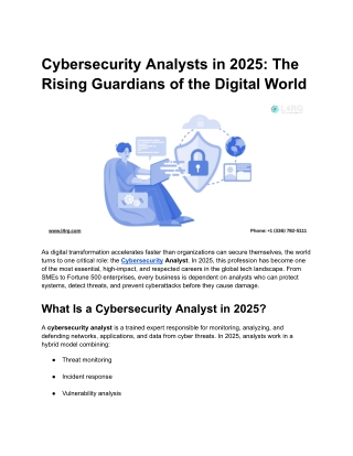 Cybersecurity Analysts in 2025_ The Rising Guardians of the Digital World