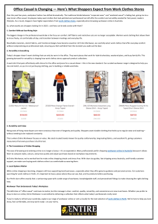 Office Casual Is Changing — Here’s What Shoppers Expect from Work Clothes Stores