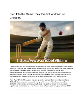Step Into the Game_ Play, Predict, and Win on Cricbet99 (1)